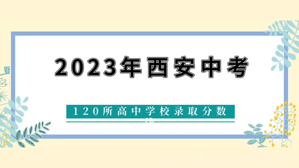 2023年西安中考120所高中学校录取分数线一览表